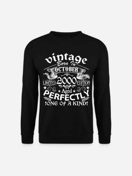 Octobre 2000 | anniversaire 2000 né en Octobre - Sweat-shirt Unisexe - noir