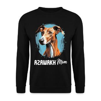 Chien Azawakh - Sweat-shirt Unisexe - noir - Devant - Alina (178cm) & Michal (187cm)