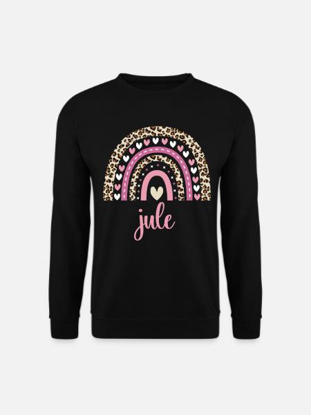Jule Regenbogen Name Geburtstag Jule - Unisex Pullover - Schwarz