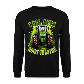 Cool Boys Conduite Tracteur Cadeau Agriculteur Agriculteur - Sweat-shirt Unisexe - noir - Devant - Alina (178cm) & Michal (187cm)