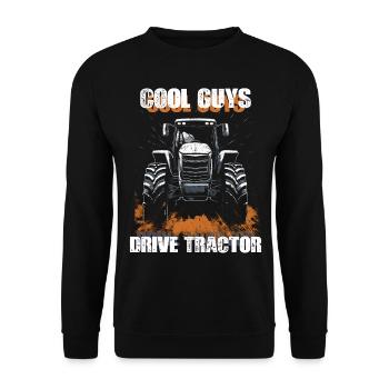 Cool Boys conduisant un tracteur agriculteur cadeau agriculteur - Sweat-shirt Unisexe - noir - Devant - Alina (178cm) & Michal (187cm)