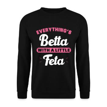 Betta Fish Fish Aquarium Aquarium Gift - Unisex Sweatshirt - black - Front - Alina (178cm) & Michal (187cm)