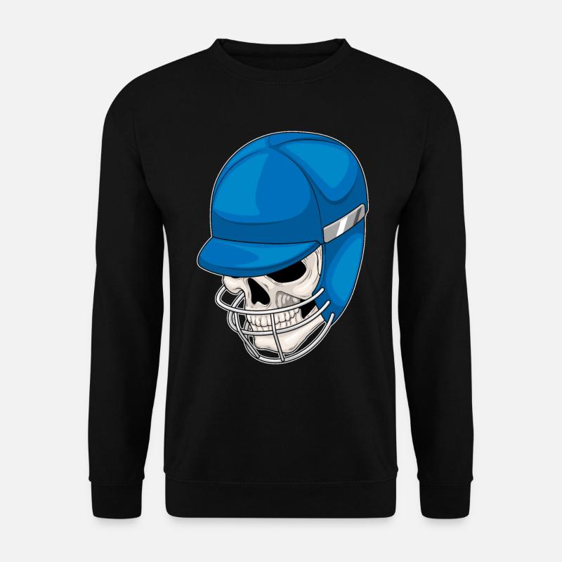 Skull Cricket Helmet - Unisex Sweatshirt - black