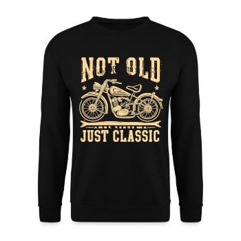 Classic Passion - For Timeless Bikers - Unisex Sweatshirt - black - Front - Alina (178cm) & Michal (187cm)