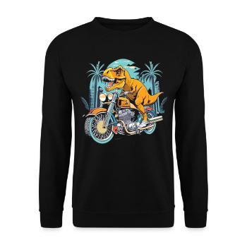 TRex Biker - Une balade primitive - Sweat-shirt Unisexe - noir - Devant - Alina (178cm) & Michal (187cm)
