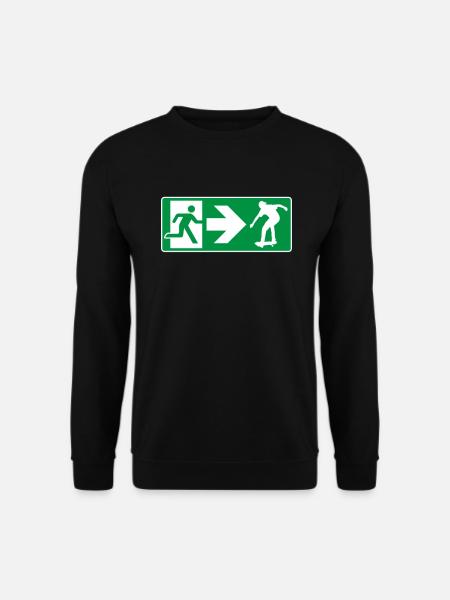 Emergency Exit Skateboard Skater - Unisex Sweatshirt - black