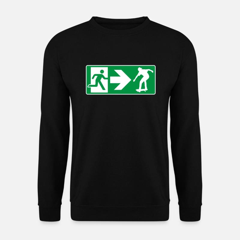 Emergency Exit Skateboard Skater - Unisex Sweatshirt - black