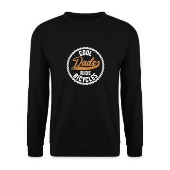 Cool dads ride bicycles - Unisex Sweatshirt - black - Front - Alina (178cm) & Michal (187cm)