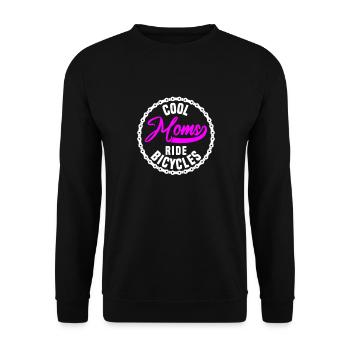 Cool moms ride bicycles - Unisex Sweatshirt - black - Front - Alina (178cm) & Michal (187cm)
