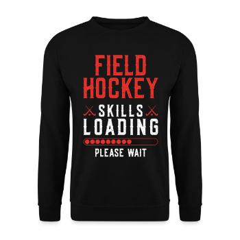 Habiletés de hockey sur gazon - Sweat-shirt Unisexe - noir - Devant - Alina (178cm) & Michal (187cm)