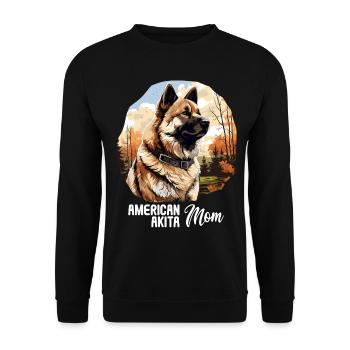 Hund American Akita - Unisex Pullover - Schwarz - Vorne - Alina (178cm) & Michal (187cm)