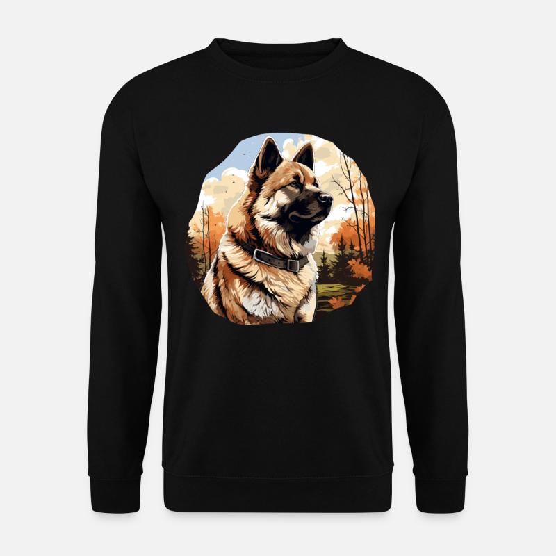 Hund American Akita - Unisex Pullover - Schwarz