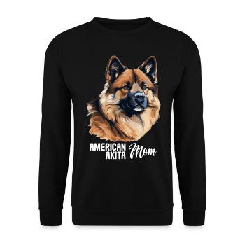 Hund American Akita - Unisex Pullover - Schwarz - Vorne - Alina (178cm) & Michal (187cm)
