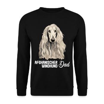 Chien Afghan Hound - Sweat-shirt Unisexe - noir - Devant - Alina (178cm) & Michal (187cm)