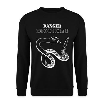 Danger Noodle Snake Snake Lover - Unisex Sweatshirt - black - Front - Alina (178cm) & Michal (187cm)