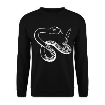 Serpent, Serpents, Amoureux des serpents, Gardiens de zoo - Sweat-shirt Unisexe - noir - Devant - Alina (178cm) & Michal (187cm)