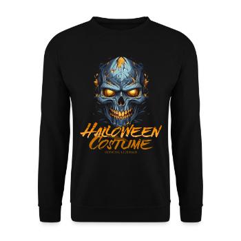 Chrome Skull - Halloween Costume for Women - Unisex Sweatshirt - black - Front - Alina (178cm) & Michal (187cm)