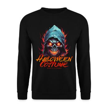 Faucheuse avec feu: costume d’Halloween pour femmes - Sweat-shirt Unisexe - noir - Devant - Alina (178cm) & Michal (187cm)