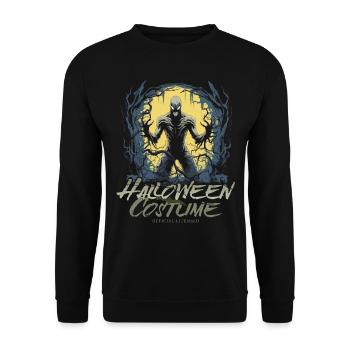 Dunkler Horror Zombie - Halloween Kostüm für Damen - Unisex Pullover - Schwarz - Vorne - Alina (178cm) & Michal (187cm)