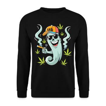 High Spirits - L’ joyeux du cannabis - Sweat-shirt Unisexe - noir - Devant - Alina (178cm) & Michal (187cm)
