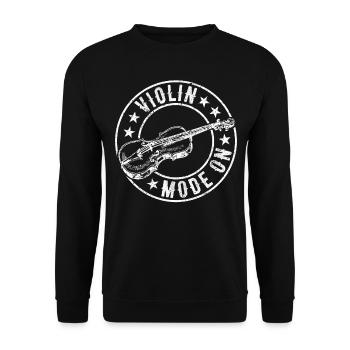 Violin Mode On Violin Instrument Violin Musician V - Unisex Pullover - Schwarz - Vorne - Alina (178cm) & Michal (187cm)