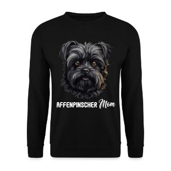Chien Affenpinscher - Sweat-shirt Unisexe - noir - Devant - Alina (178cm) & Michal (187cm)