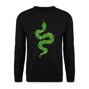 Snake Snakes Terrarium Snake Lover - Unisex Sweatshirt - black - Front - Alina (178cm) & Michal (187cm)
