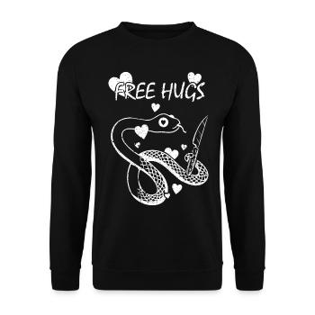 Câlins gratuits Constrictor Serpents venimeux - Sweat-shirt Unisexe - noir - Devant - Alina (178cm) & Michal (187cm)