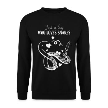 Serpents, Serpent, Animal, Serpent roi, Python - Sweat-shirt Unisexe - noir - Devant - Alina (178cm) & Michal (187cm)