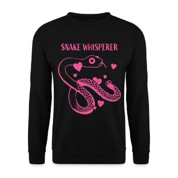 Snake Whisperer Snake Lovers - Sweat-shirt Unisexe - noir - Devant - Alina (178cm) & Michal (187cm)