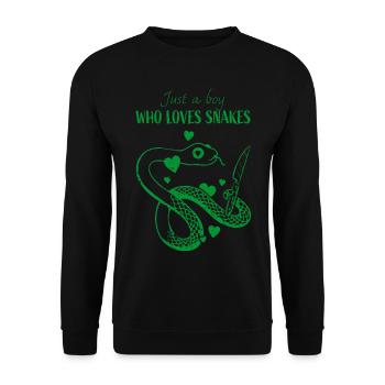 Snakes, Zookeepers, Reptiles, Snake Lovers - Unisex Sweatshirt - black - Front - Alina (178cm) & Michal (187cm)