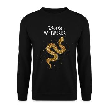 Serpent Chuchoteur Serpents Cornet Serpent Vipère - Sweat-shirt Unisexe - noir - Devant - Alina (178cm) & Michal (187cm)