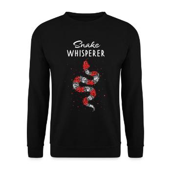Snake Whisperer Snake Whisperer Milk Snake - Unisex Sweatshirt - black - Front - Alina (178cm) & Michal (187cm)