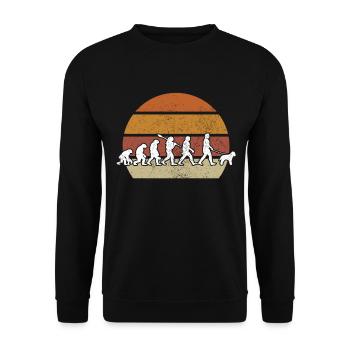 Lagotto Romagnolo Evolution Truffle Dog Gift - Unisex Sweatshirt - black - Front - Alina (178cm) & Michal (187cm)