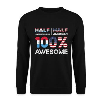 Luxembourgeois American Patriot USA - Sweat-shirt Unisexe - noir - Devant - Alina (178cm) & Michal (187cm)