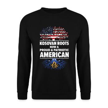 Kosovar American Patriot États-Unis - Sweat-shirt Unisexe - noir - Devant - Alina (178cm) & Michal (187cm)