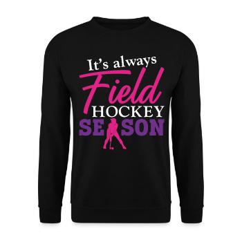 Field Hockey It's Always Field - Unisex Pullover - Schwarz - Vorne - Alina (178cm) & Michal (187cm)