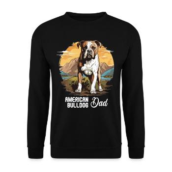 Chien bouledogue américain - Sweat-shirt Unisexe - noir - Devant - Alina (178cm) & Michal (187cm)