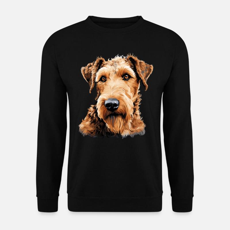 Dog Airedale Terrier - Unisex Sweatshirt - black
