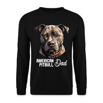 Dog American Pitbull - Unisex Sweatshirt - black - Front - Alina (178cm) & Michal (187cm)