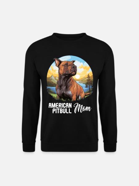 Hund American Pitbull - Unisex Pullover - Schwarz