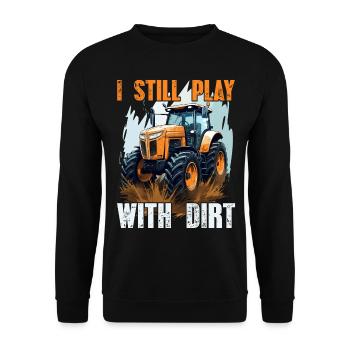 Je suis toujours avec Dirt Traktor Farmer Bauer - Sweat-shirt Unisexe - noir - Devant - Alina (178cm) & Michal (187cm)