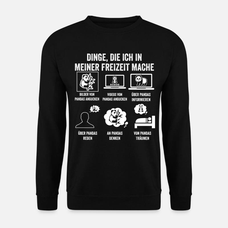 Pandabär Panda - Unisex Pullover - Schwarz