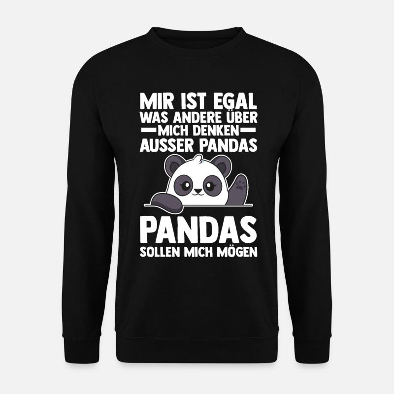 Pandabär Panda - Unisex Pullover - Schwarz