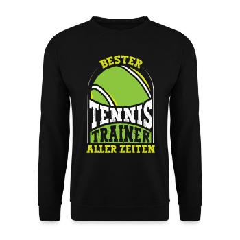 Bester Tennis Trainer aller Zeiten - Unisex Pullover - Schwarz - Vorne - Alina (178cm) & Michal (187cm)