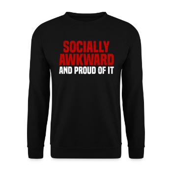 Misanthrop Menschenhasser Asozial Introvertiert - Unisex Pullover - Schwarz - Vorne - Alina (178cm) & Michal (187cm)