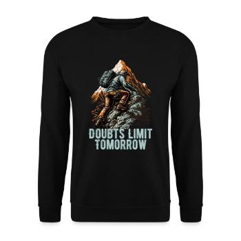 Conception de randonneurs pour les alpinistes et les grimpeurs - Sweat-shirt Unisexe - noir - Devant - Alina (178cm) & Michal (187cm)