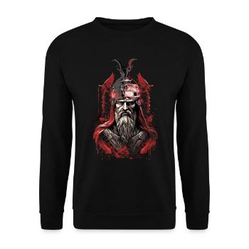 Albanischer Skanderbeg Kosovo Designs für Albaner - Unisex Pullover - Schwarz - Vorne - Alina (178cm) & Michal (187cm)