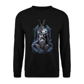 Albanischer Skanderbeg Kosovo Designs für Albaner - Unisex Pullover - Schwarz - Vorne - Alina (178cm) & Michal (187cm)