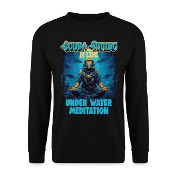 Scuba diver, instructor and fun snorkeling - Unisex Sweatshirt - black - Front - Alina (178cm) & Michal (187cm)